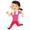 free-illustration-jogging-woman-irasutoya